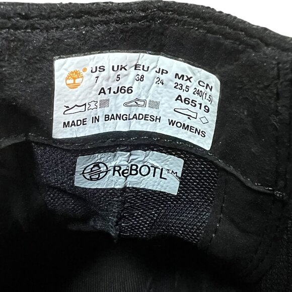 Timberland Boot Women's Size 7 US Black Leather Courmayeur Valley Chelsea Rebotl - Picture 6 of 8